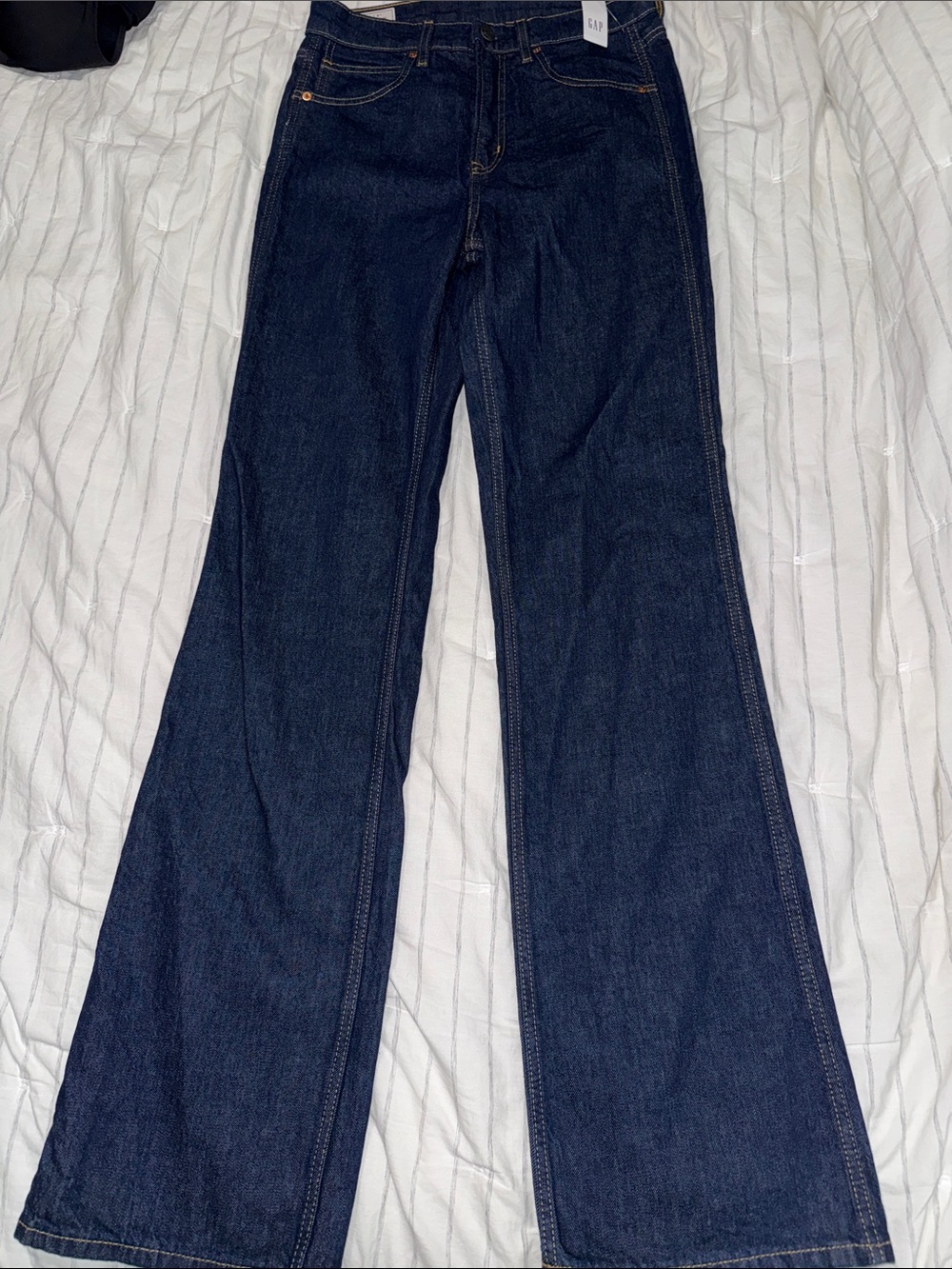 GAP Dark Indigo Flared Wide-Leg Jeans